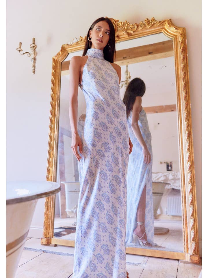 High Neck Maxi Dress / "Luna" for wholesale by Jessica Russell Flint