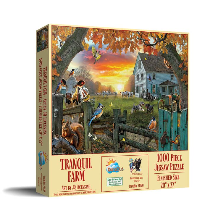 SunsOut - Wholesale Puzzle - Adult - 1312 Tranquil Farm 1000 pc Puzzle2