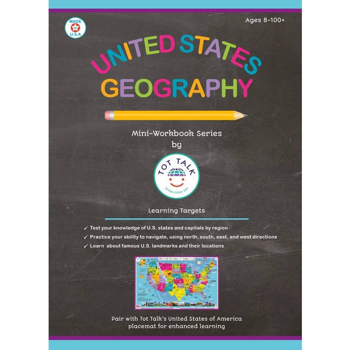 Mini cahier de géographie des États-Unis pour la vente par Tot Talk, Inc.