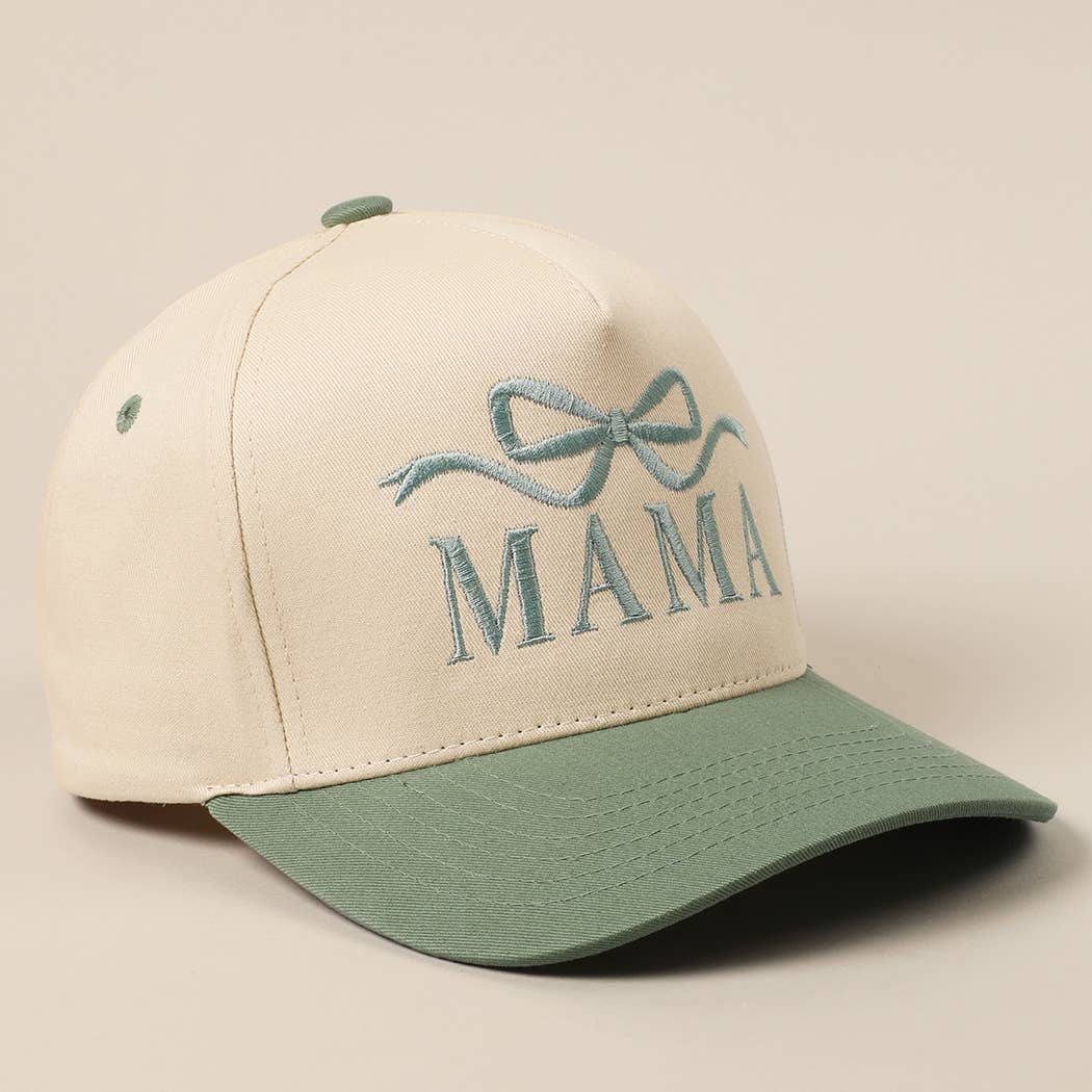 Fashion City - Wholesale Trucker Hat - Women's - MAMA Ribbon Embroidered Two-Tone Trucker Hat17