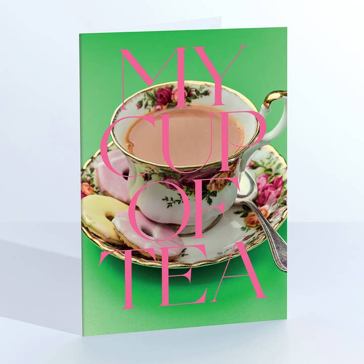 My Cup Of Tea Greetings Card for wholesale by Ornament Art
