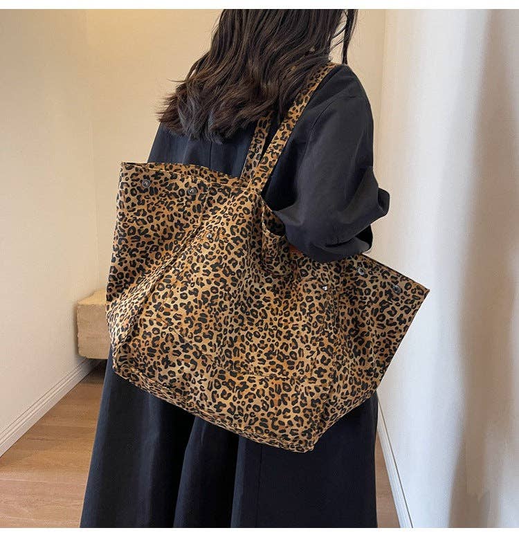 Dipped Shop - Wholesale Tote Bag - Women's - Leopard Print Large Capacity Tote Bag Shoulder Bag DPB162514