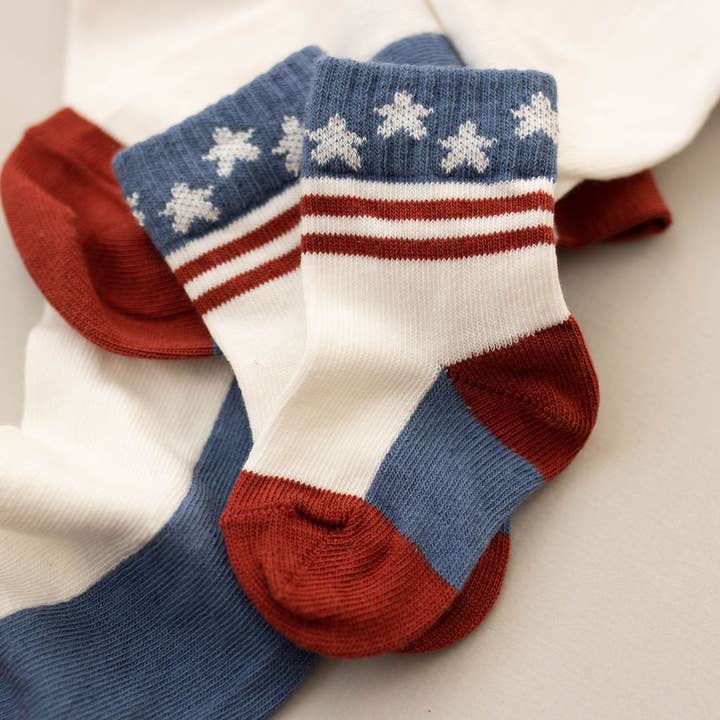 Little Millers - Wholesale Socks - Kids & Baby - Stars and Stripes Sock- Baby and Kid1