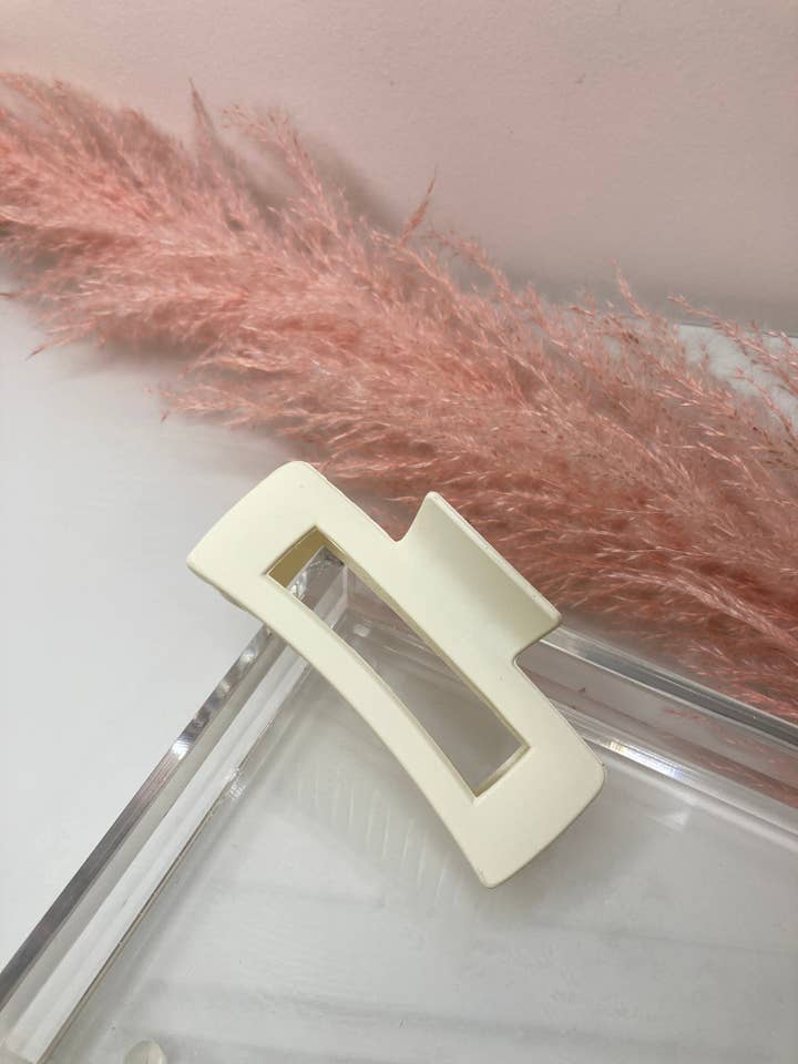 Pinza en forma de garra color crema mate, tamaño grande para venta al por mayor de Kitten Claws Clips