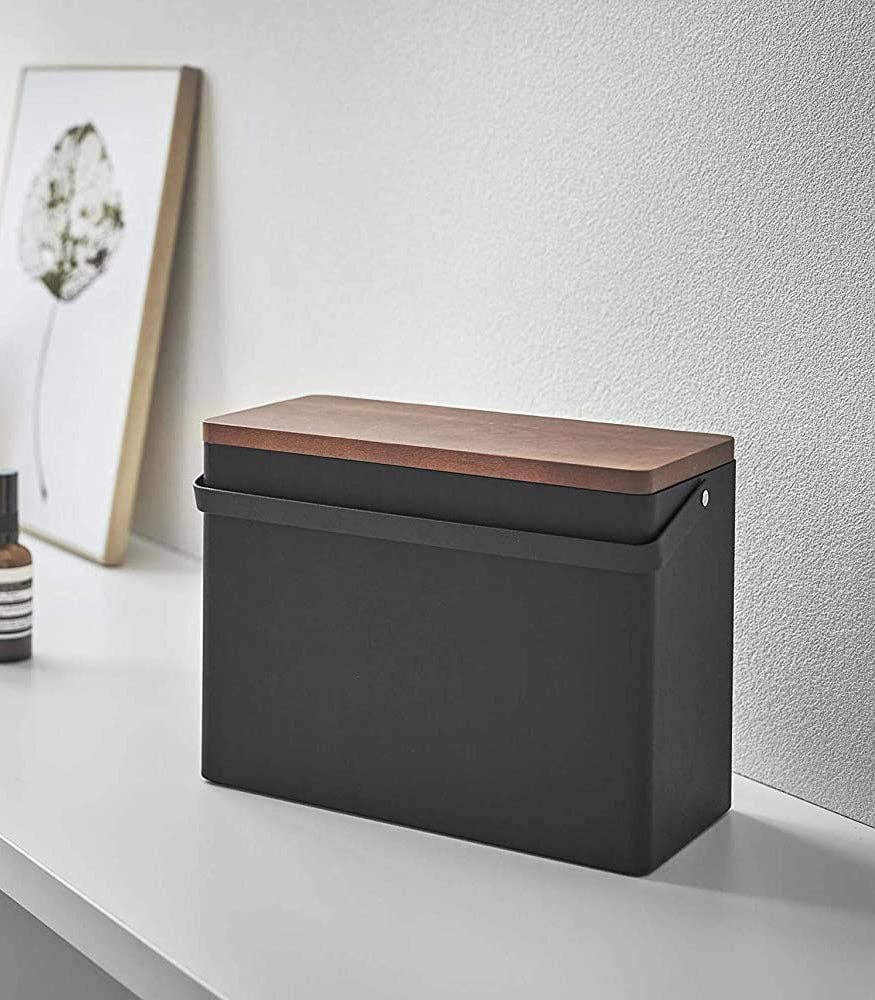 Yamazaki Home - Wholesale Desk Organizer - Tower Odds-and-Ends Organizer - Steel + Wood7