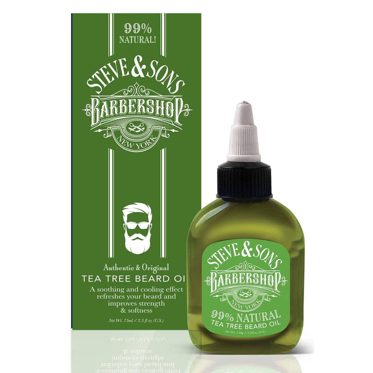 KT Supply - Wholesale Beard Styling Product - Steve & Sons Barbershop Beard Oil, Tea Tree, 2.5 Oz.0