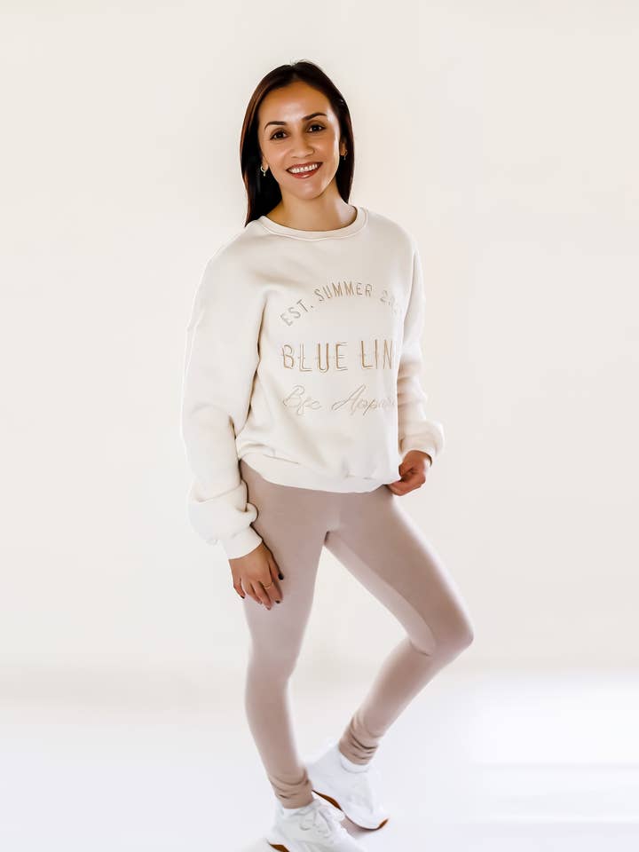 Blue Line Embroidered Sweatshirt for wholesale by Bfc Apparel