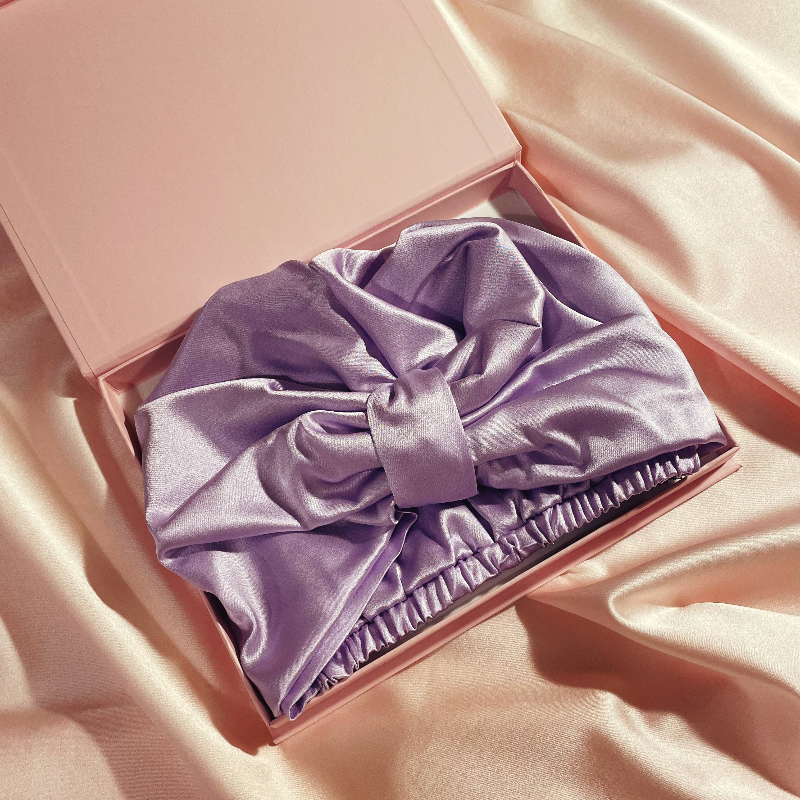 Mille Saisons - Wholesale Sleep Cap / Bonnet - Women's - Onyx Black Mulberry Silk Sleep Cap Fully Lined- UK Sewn7