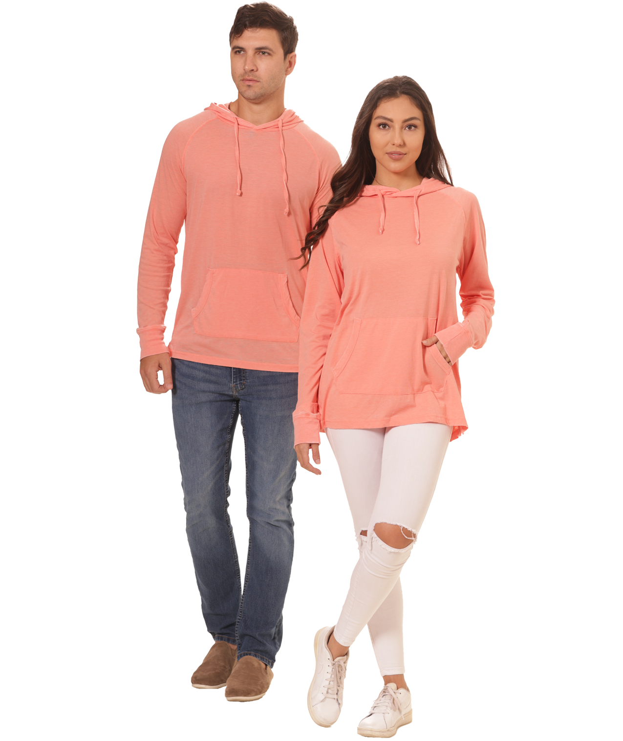 U.S. Apparel - Vente Sweat à capuche – femme - Chandail à capuchon unisexe en jersey - Light Garment Burnout Raglan26
