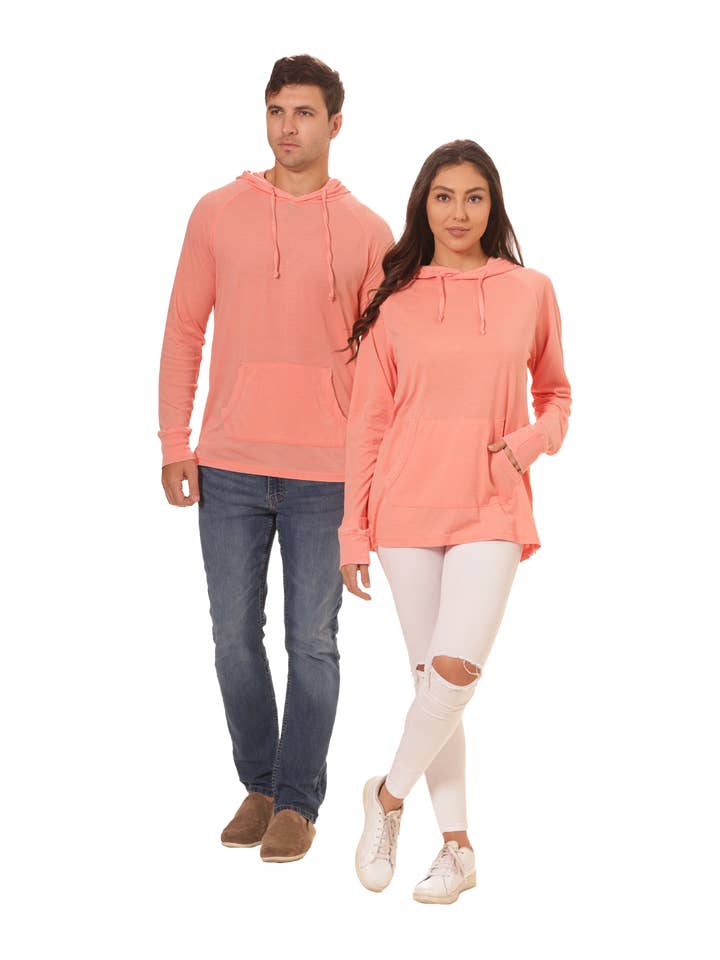 U.S. Apparel - Wholesale Hoodie – Women's - Unisex Fit Jersey Hoodie - Light Garment Burnout Raglan26