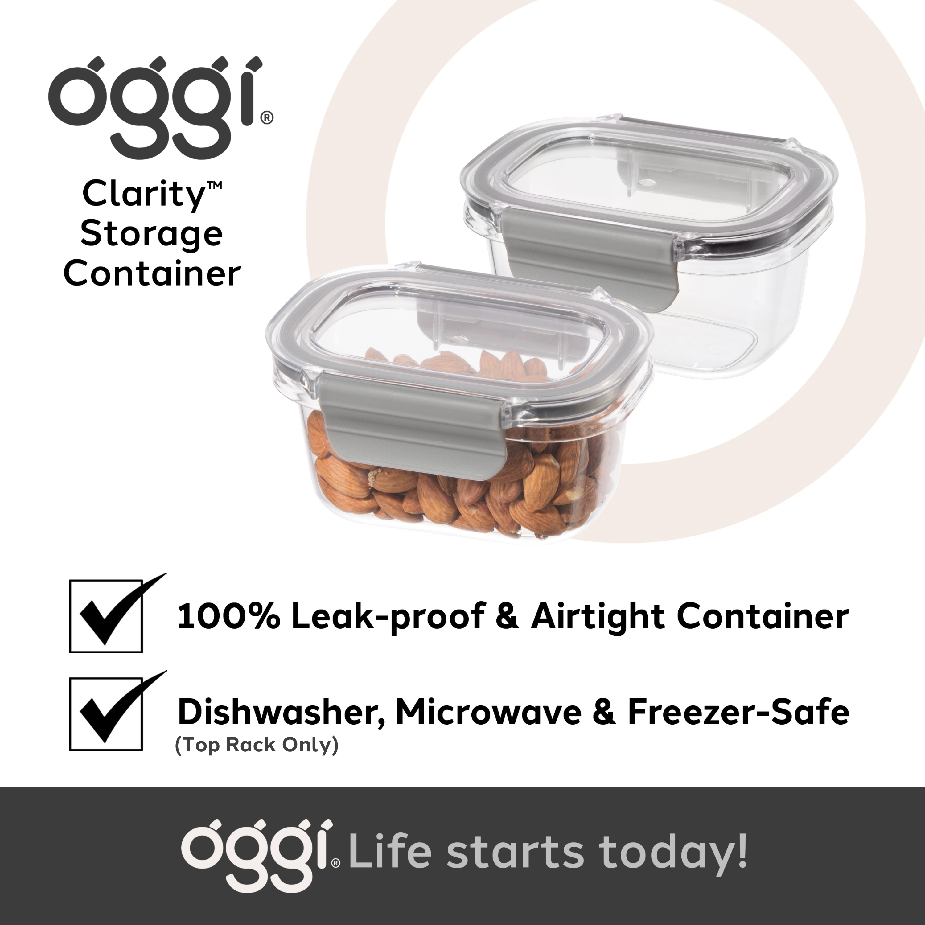 Oggi - Wholesale Food storage container - Food Storage  - Clarity Container Set of 2 (12oz / 350ml)6