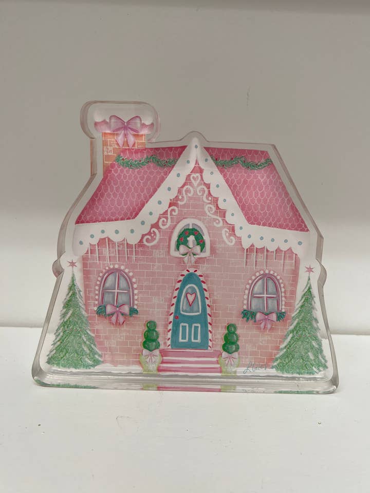 Gingerbread Acrylic Block 6" for wholesale by Laura Giles Art