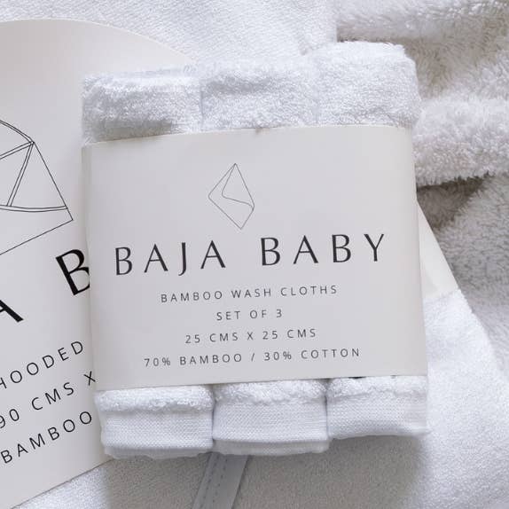 Bamboo/Cotton Wash Cloths | 3 Pack for wholesale by Pip + Phee