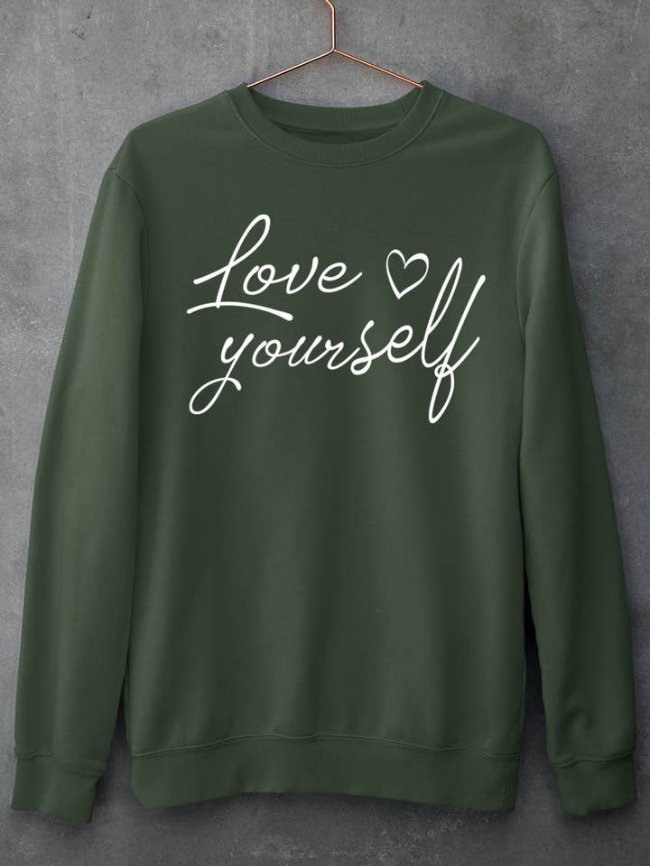 Love yourself women's printed sweatshirt for wholesale by IALD
