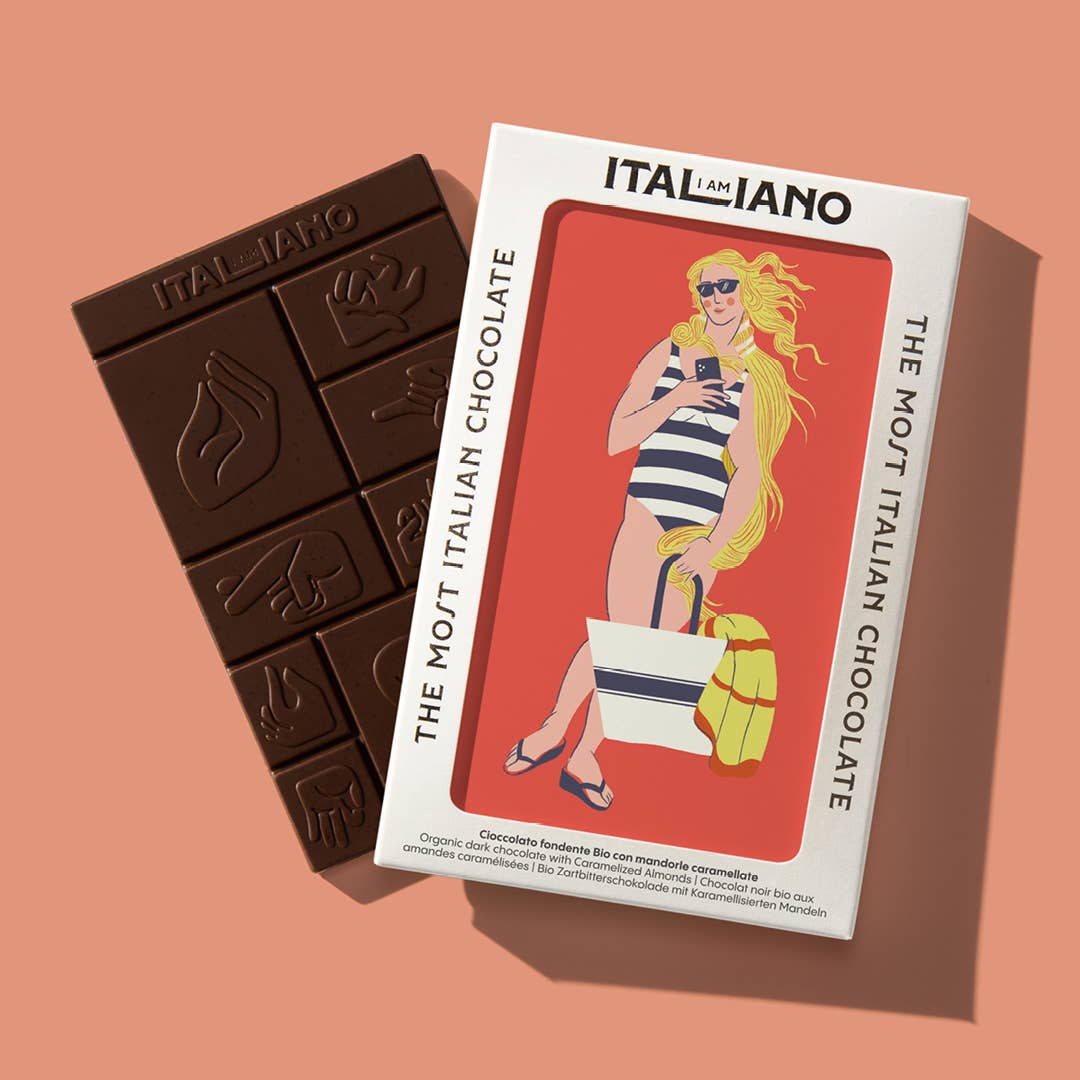 I AM ITALIANO – Großhandel Schokoriegel – Venere - Bio Zartbitterschokolade mit Mandel1