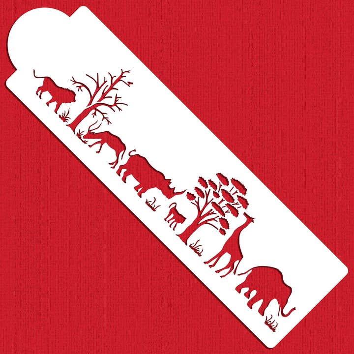 Safari Animaux Pochoir côté gâteau pour la vente par Designer Stencils