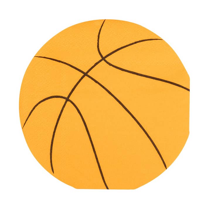 BBL1038 - Tovagliolo da cocktail di carta a forma di pallone da basket per la vendita all'ingrosso da parte di My Mind’s Eye