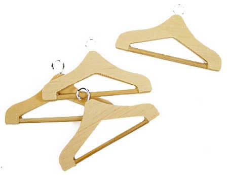 Factory Direct Craft - Wholesale Doll Accessory Kit - Kids - 2" Dollhouse Miniature Clothes Hangers (Bag of 4)0