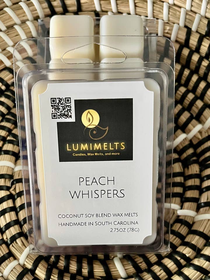 Peach Whispers Wax melts for wholesale by LumiMelts