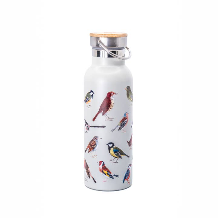 Vintage Birds Metal Water Bottle for wholesale by Sass and Belle