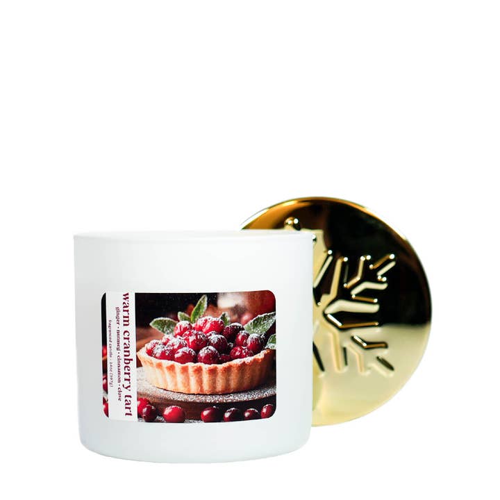 MVP Group International INC - Wholesale Jar/Filled Candle - Warm Cranberry Tart 3-Wick Jar Candle, Soy Blend Wax, 14oz1