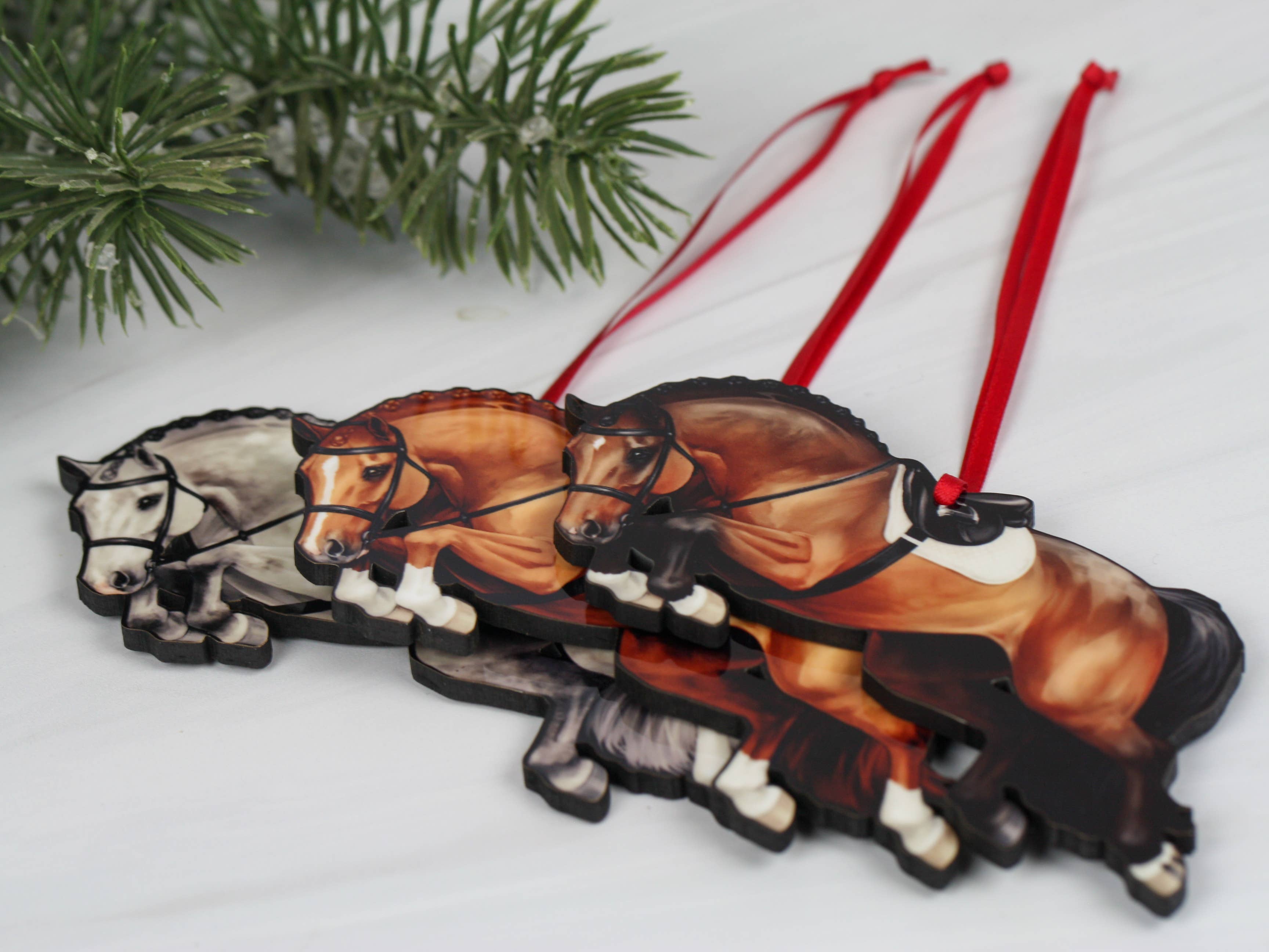 Classy Equine - Wholesale Ornament - Jumping Horse Ornament - Gray Hunter Equestrian Décor7