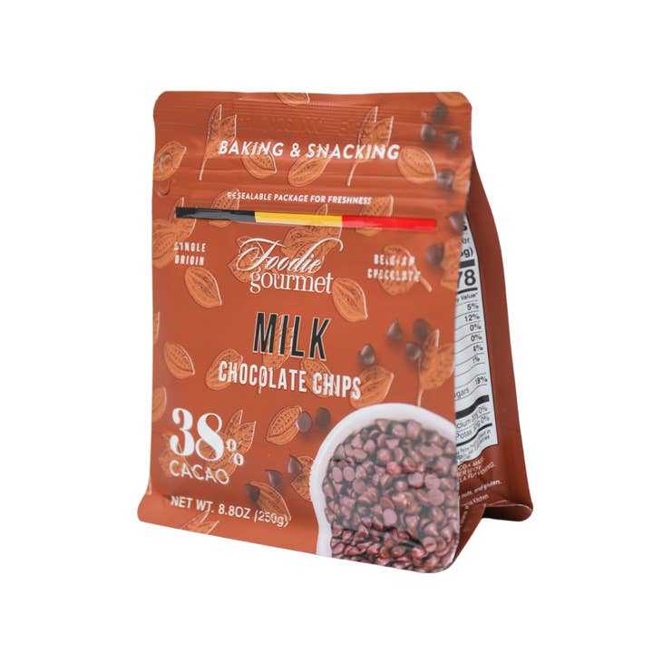 Alta Gama Foods - Wholesale Baking Chocolate - Foodie Gourmet- Belgian- Milk Chocolate Chips 38% COCOA