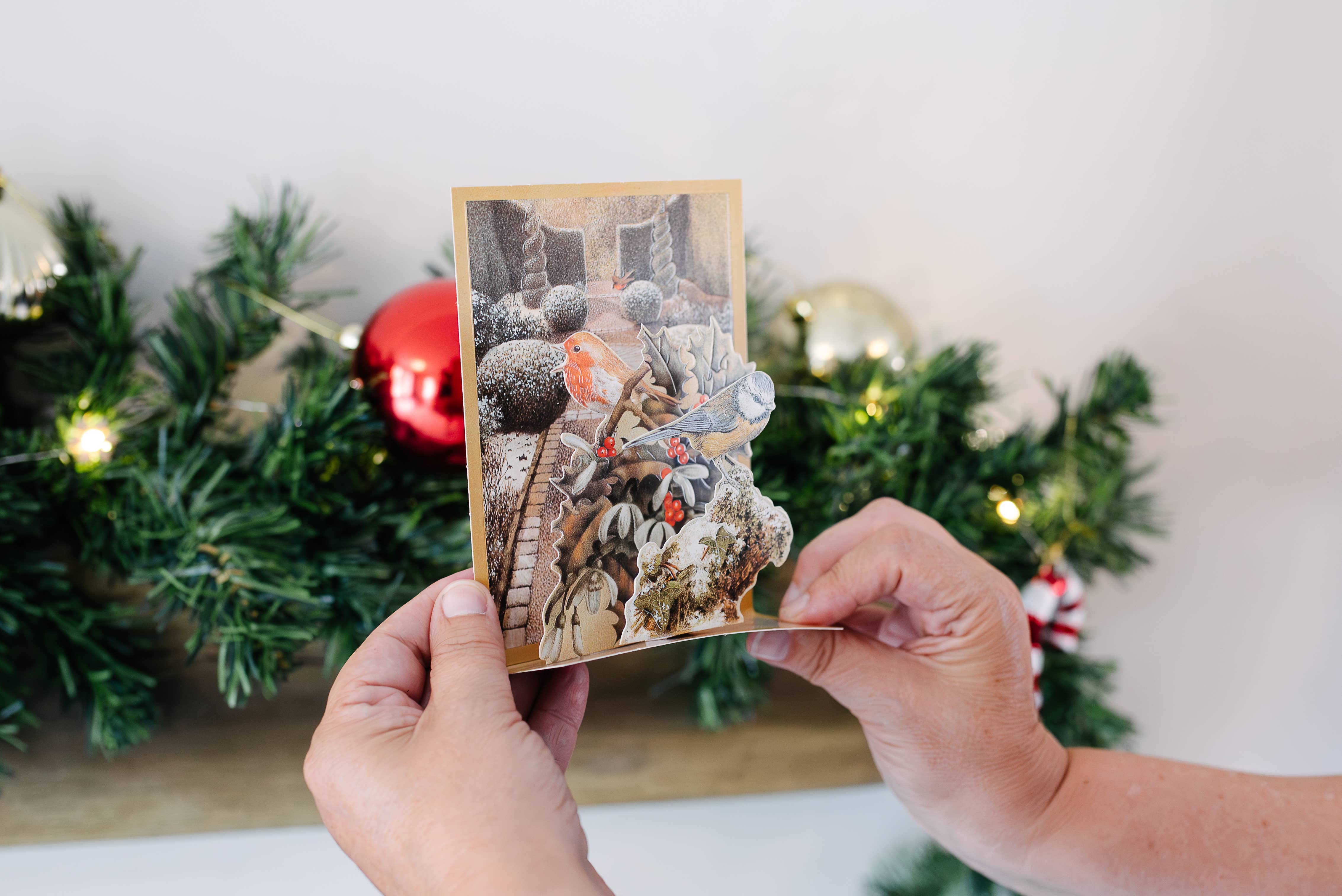 Mamelok – wholesale Christmas card – BIRDS CASCADE CHRISTMAS CARD1