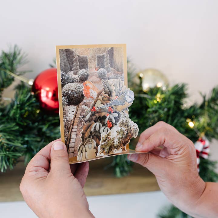 Mamelok – wholesale Christmas card – BIRDS CASCADE CHRISTMAS CARD1