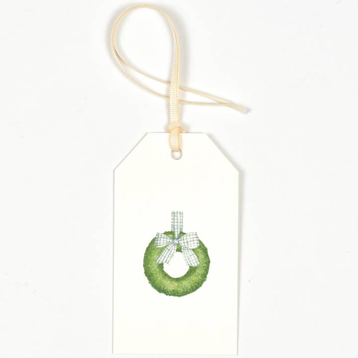 Gift Tags - Holiday Wreath - Packet of 5 for wholesale by Goose Lane Designs