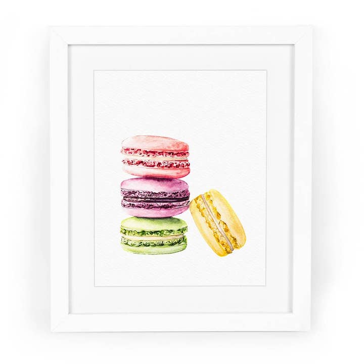 Macarons Watercolor Fine Art Giclee Print for wholesale by CharmCat