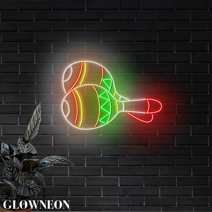 Enseigne au néon Mexican Shaker, décoration murale pour une fête dans un restaurant mexicain pour la vente par Glow Neon