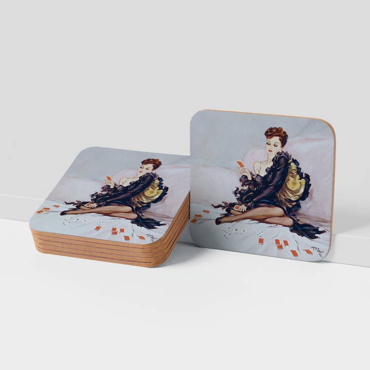 COASTER (Pack of 10): 'Patience'. ML0052 for wholesale by Memory Lane