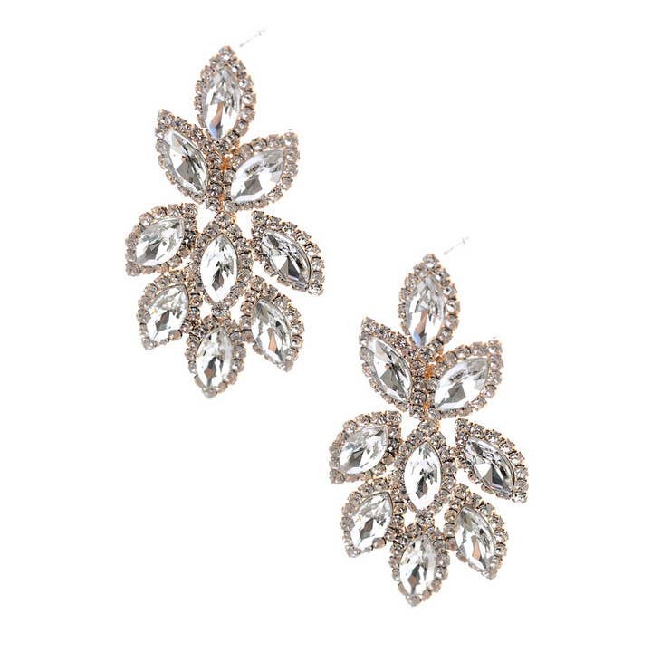 Chicas - Wholesale Dangle Earrings - Pair of drop earrings with crystal jewel rhinestones 440119