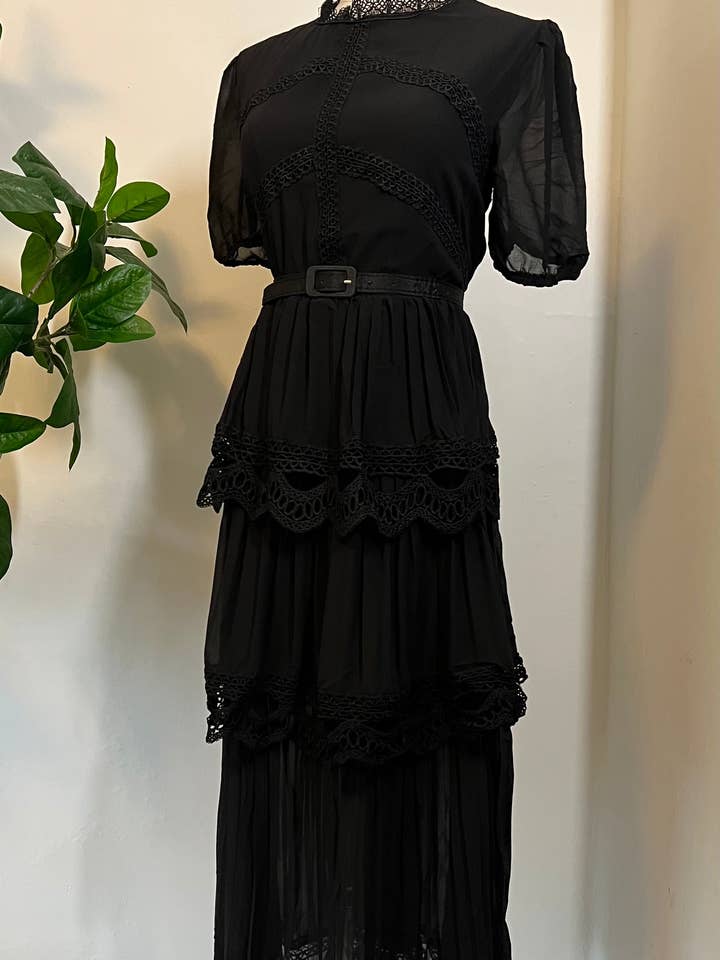 Witchwood Bags - Wholesale Dress – Women's - Annabel - Romantic Cottage Goth Tiered Dress - Pre-ORDER4