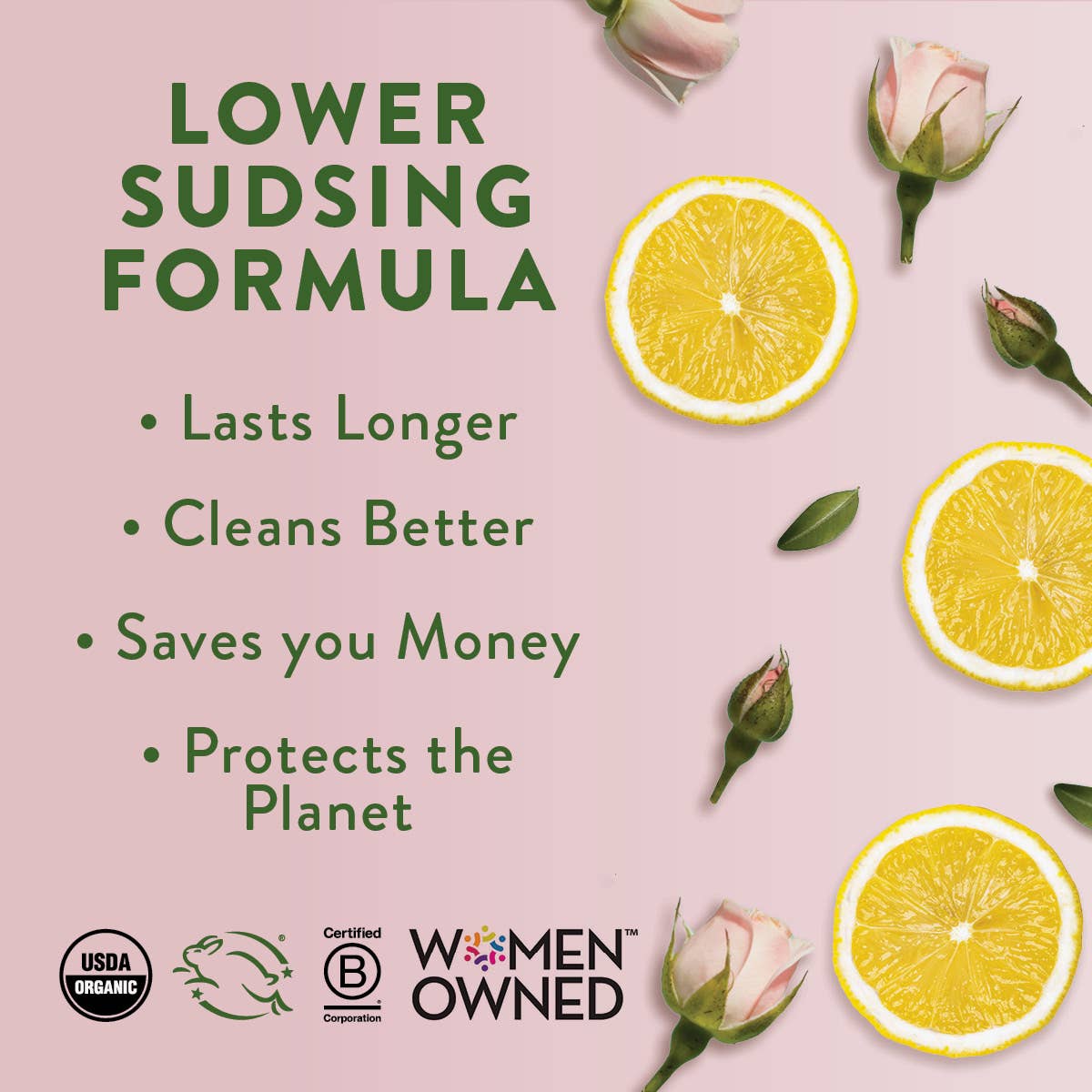 Rebel Green - Vendita all'ingrosso Detersivo per i piatti - Sapone per i piatti - Rose Lemon 16 once (unità)3