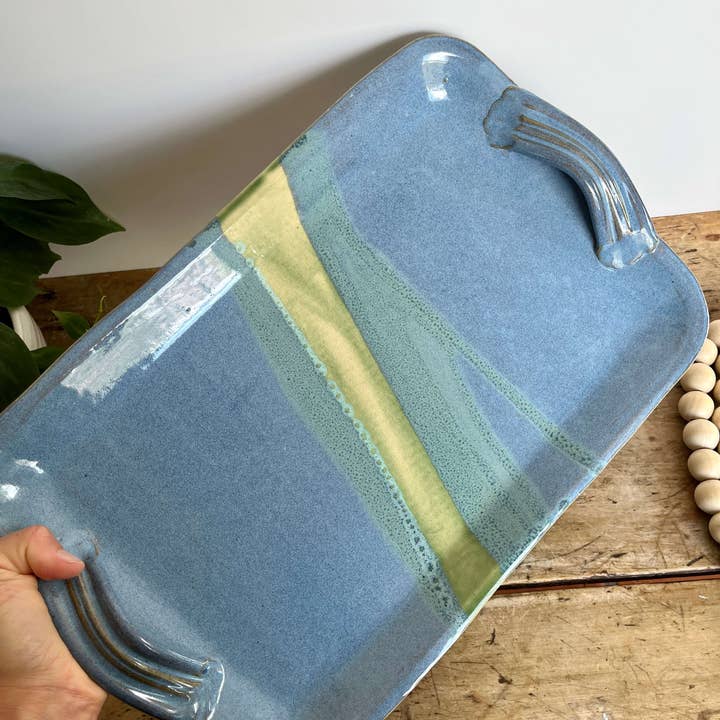 Coastal Clay Co. - Wholesale Platter - Large Serving Platter Handmade Pottery Tray11