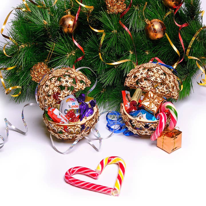 WoodTrick - Vendita all'ingrosso Kit per lavoretti fai da te - WoodTrick palla di Natale in legno modello meccanico 3D da assemblare18