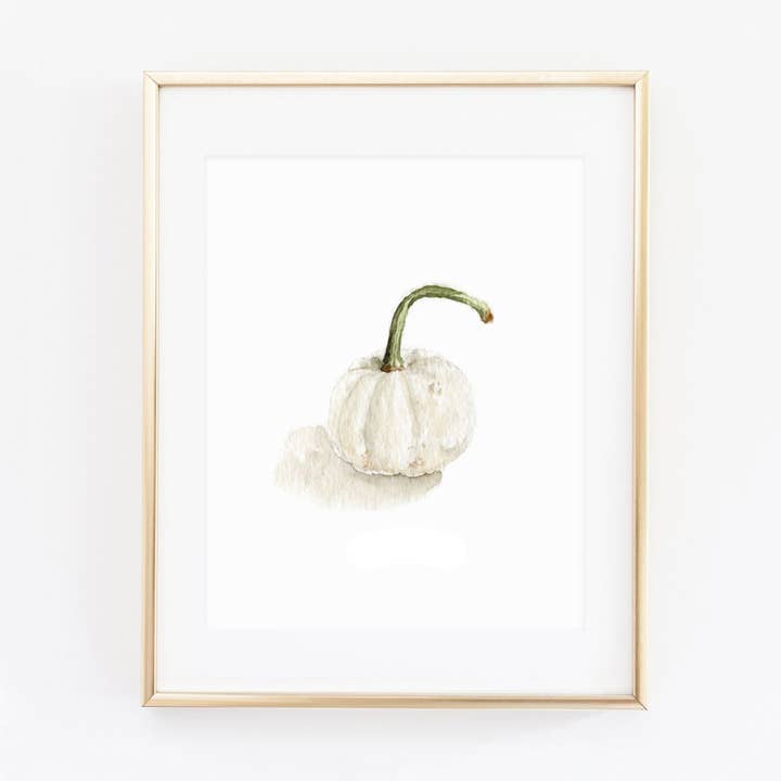 impresión artística de calabaza blanca para venta al por mayor de emily lex studio