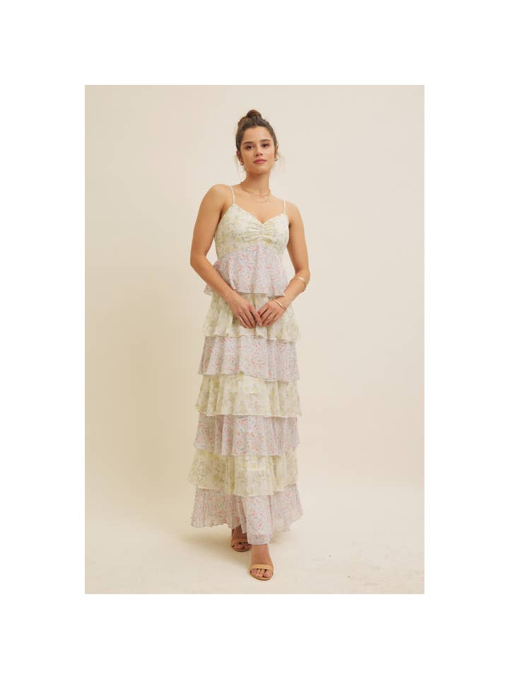 in february - Wholesale Dress - Women's - DEFINITION OF SEASONLESS FEMINITY FLORAL TIERED MAXI DRESS25