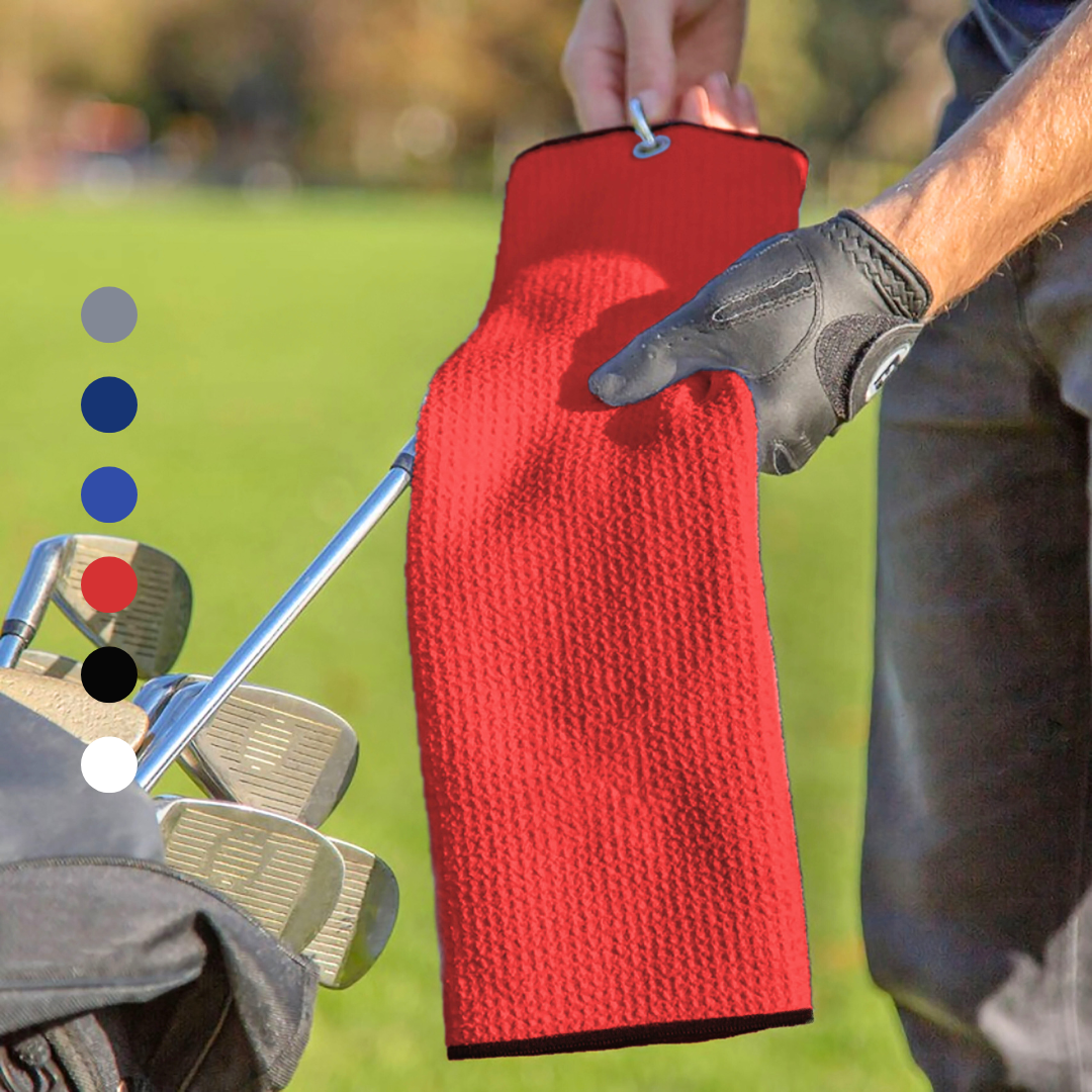 Pro Towels - Wholesale Sports Towel - Tri-Fold Microfiber Waffle Golf Towel: Grommet & Hook8