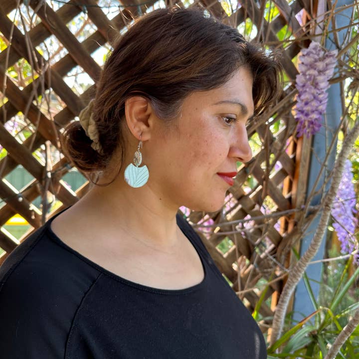 Sophie Silks - Wholesale Dangle earrings - Mini Circle Dangling Kimono Earrings3