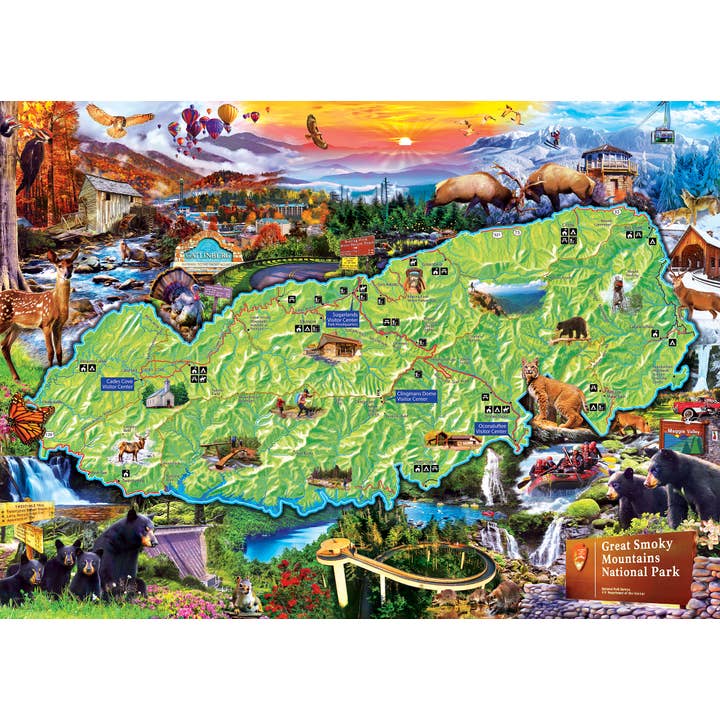 Masterpieces Puzzles - Wholesale Puzzle - Adult - Great Smoky Mountains National Park 1000 Piece Puzzle1
