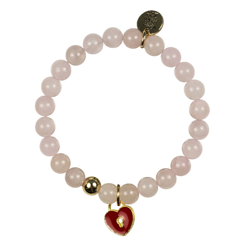 Little Miss Zoe - Vente Bracelet de perles – enfant - Bracelet Saint-Valentin pour enfants0