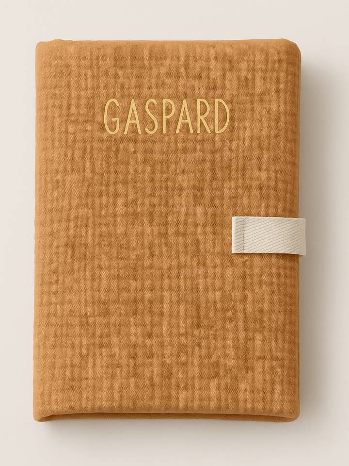 Anpassningsbar bärbar skötbädd för bebis i vattentätt tyg och kamelfärgad bomullsgaze för wholesale av MAZZANNE