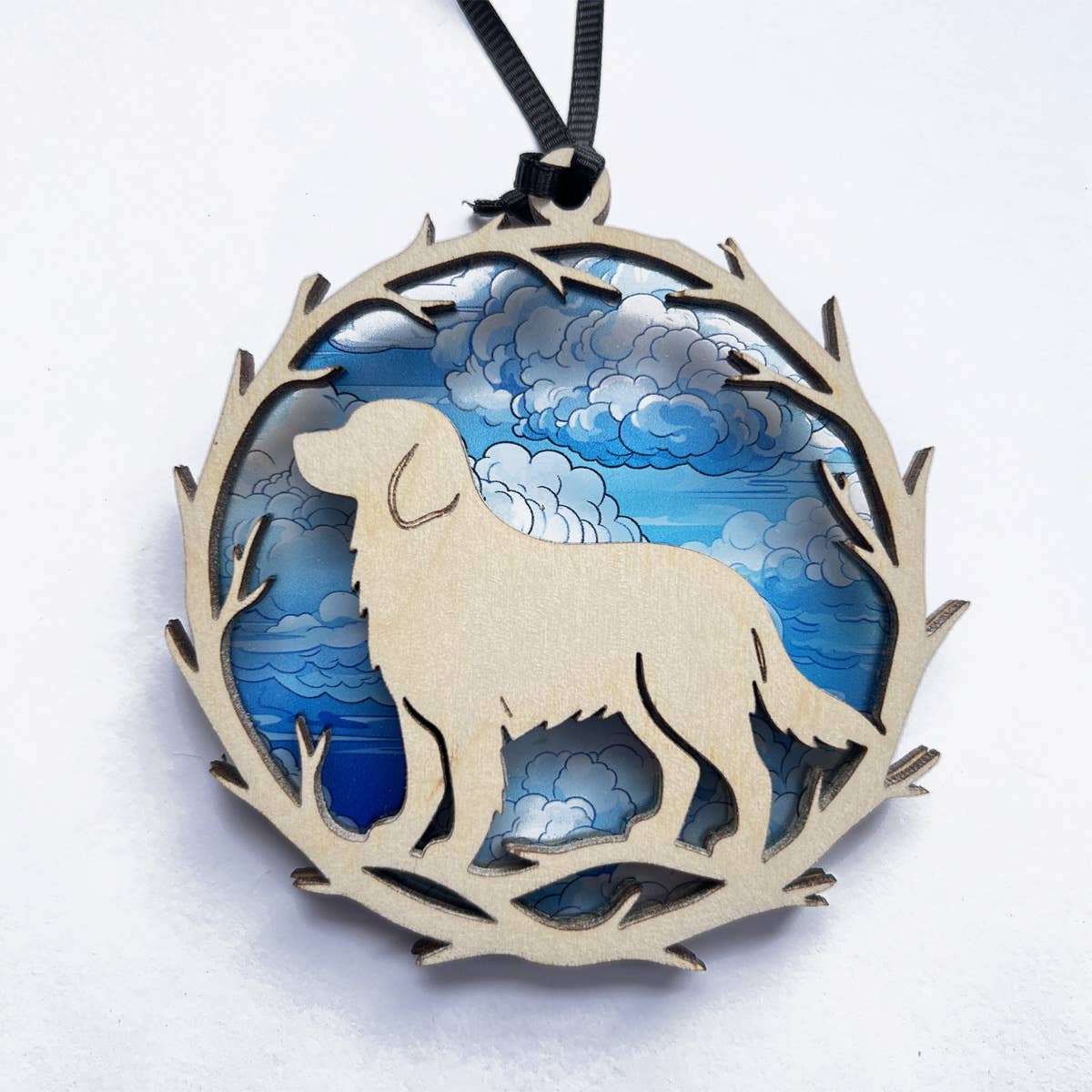 Squirrel Tacos Papercuts - Wholesale Ornament - Golden Retriever Ornament – Dog Lover Holiday Decor5