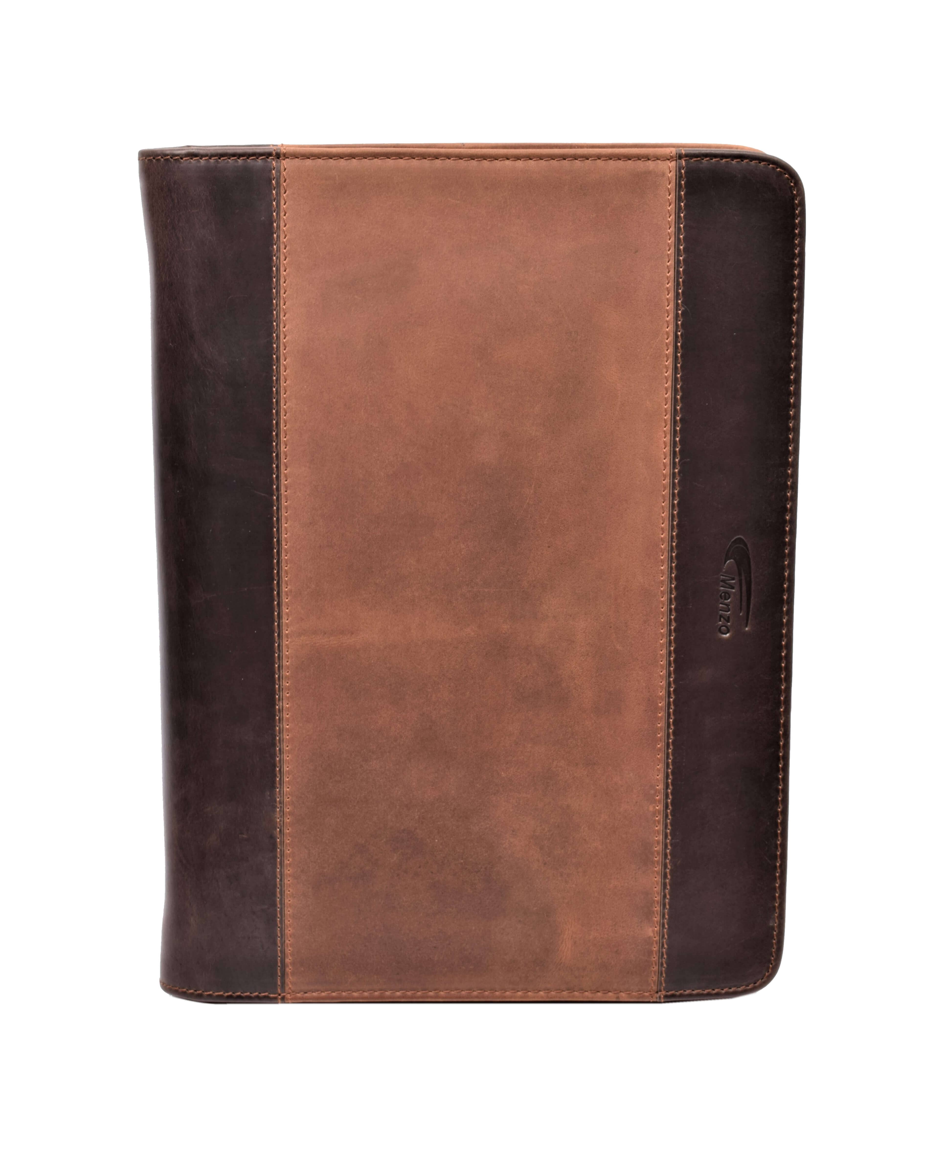 Menzo - Wholesale Folders - Menzo MB56 Conference Folder A4 Buffalo Leather/2-tone Brown1