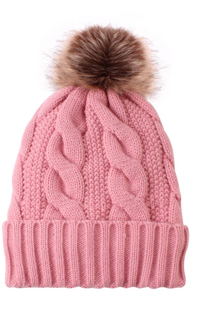 UNISHE - Wholesale Beanie - Women's - Winter Warm Color Coarse Twist Thick Knitted Hat ACC8402