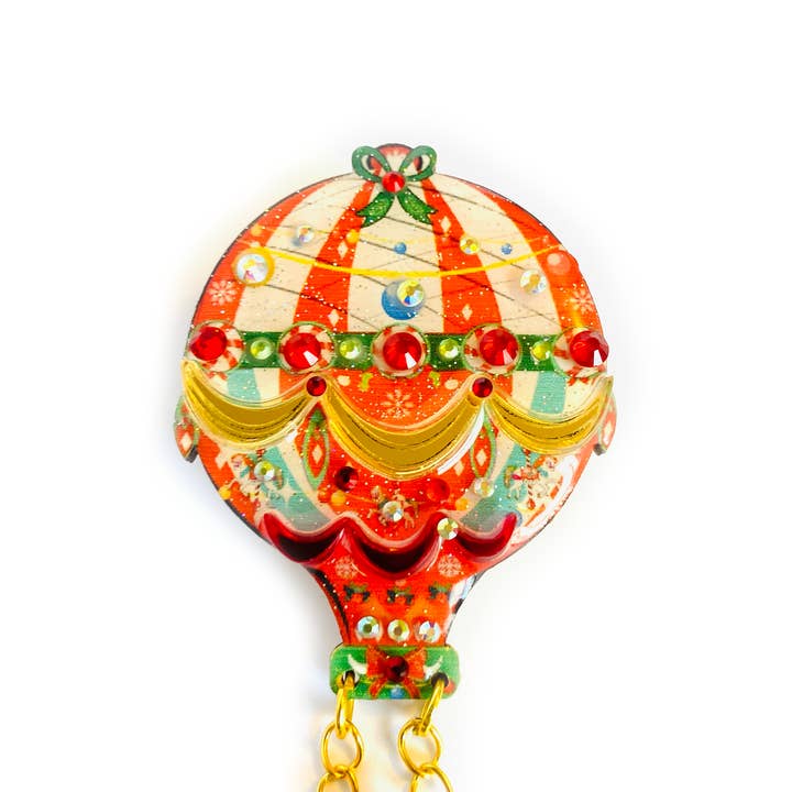 Rosie Rose Parker - Vente Broches - Broche ballon de Noël, épingles de Noël, bijoux insolites2