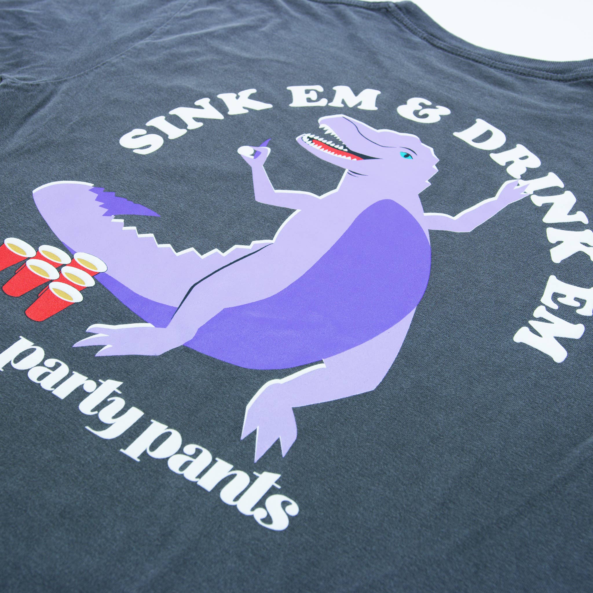 Party Pants - Wholesale T-Shirt (Graphic) - Men's - T-rex Beer Pong Short Sleeve Tee4